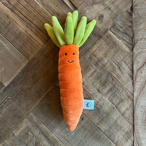 Jellycat Orange Carrot Plush with Green Leaves